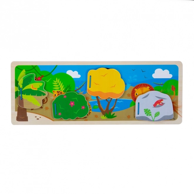 Puzzle senzorial din junglă Bigjigs Toys