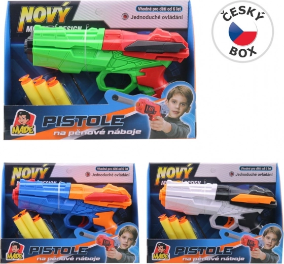 Pistolă cu gloanțe moi pentru copii, 20 cm