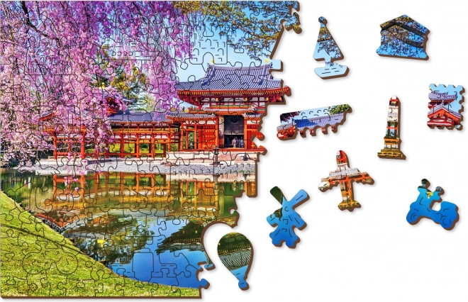 Puzzle din lemn Templul Byodo-in, Kyoto, Japonia