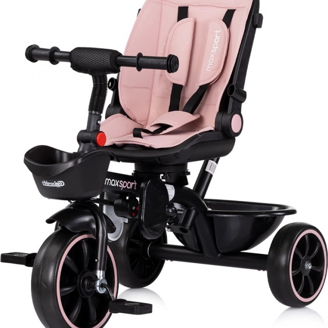 Tricicleta Chipolino cu acoperiș Max Sport 2 în 1 roz