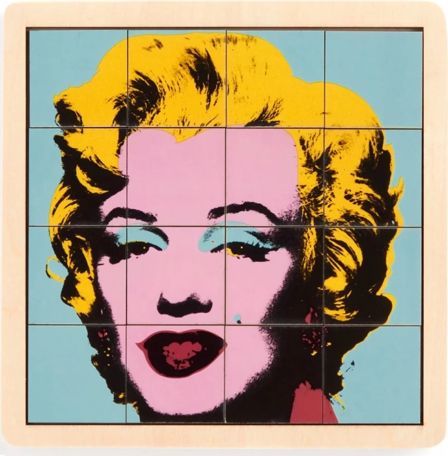 Puzzle din lemn glisant Andy Warhol: Marilyn 2-in-1