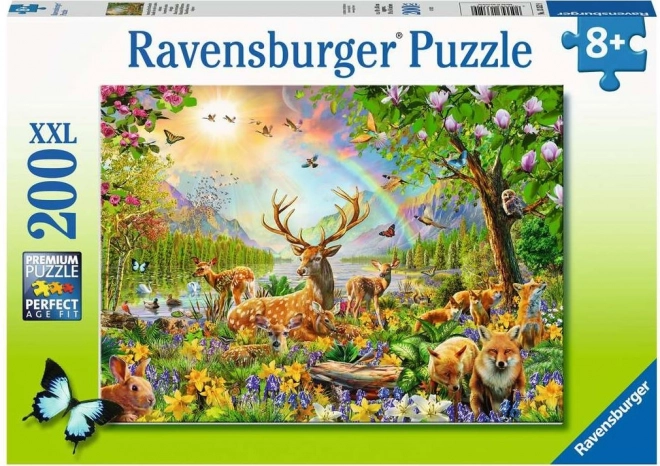 Puzzle cu animale pădurii XXL 200 piese Ravensburger