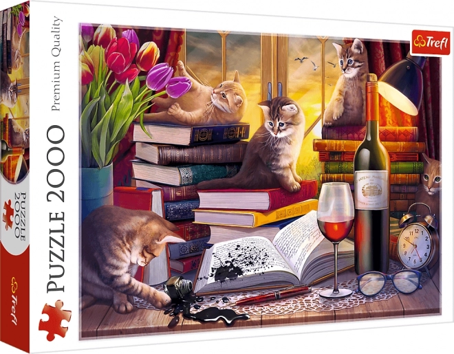Puzzle Seară Pisicească 2000 de piese