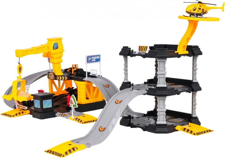 Heliport și vehicule de construcții