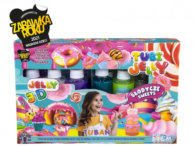 Set creativ Tubi Jelly 6 culori - dulciuri