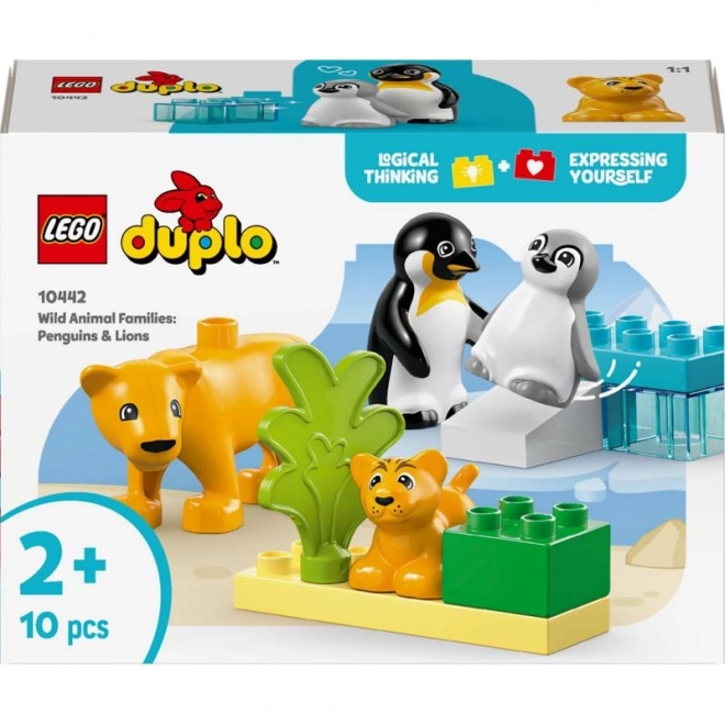 Lego Duplo Rodinke animale sălbatice: Pinguini și lei