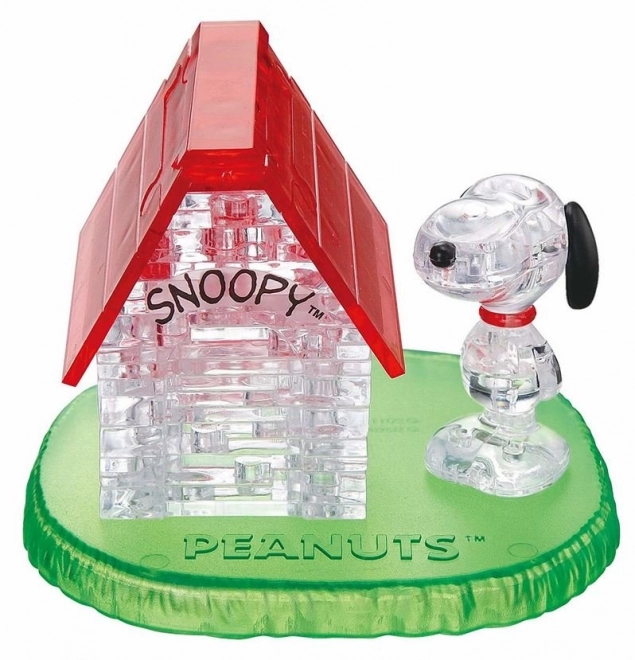 puzzle 3d cristal Snoopy și căsuța