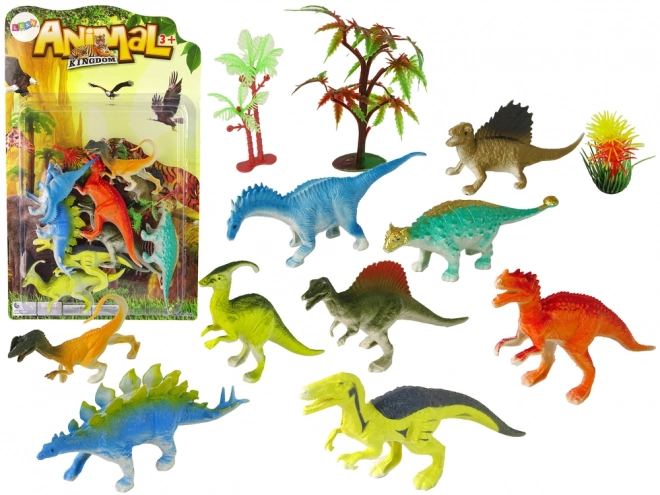 Set figurine dinozauri colorate