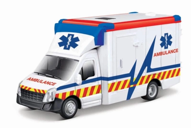 Ambulanță cu targă Bburago 1:43