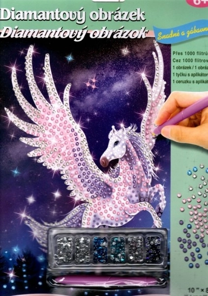 tablou cu diamant unicorn cu accesorii