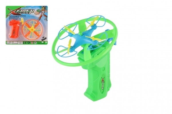 Vârtelniță zburătoare cu lansator din plastic 10 cm