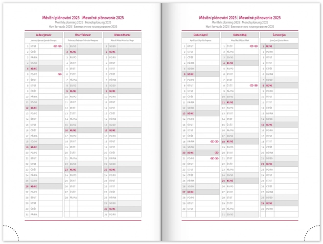 Agenda zilnică Balacron argintie 2025