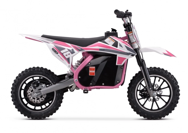 Motocicletă de cross Trail King pe acumulator roz