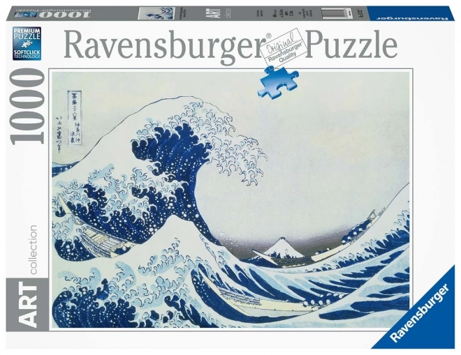 Puzzle Ravensburger Marele Val din Kanagawa 1000 piese