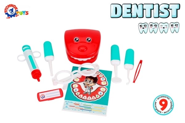 Set dentist din plastic 9 piese în punguță