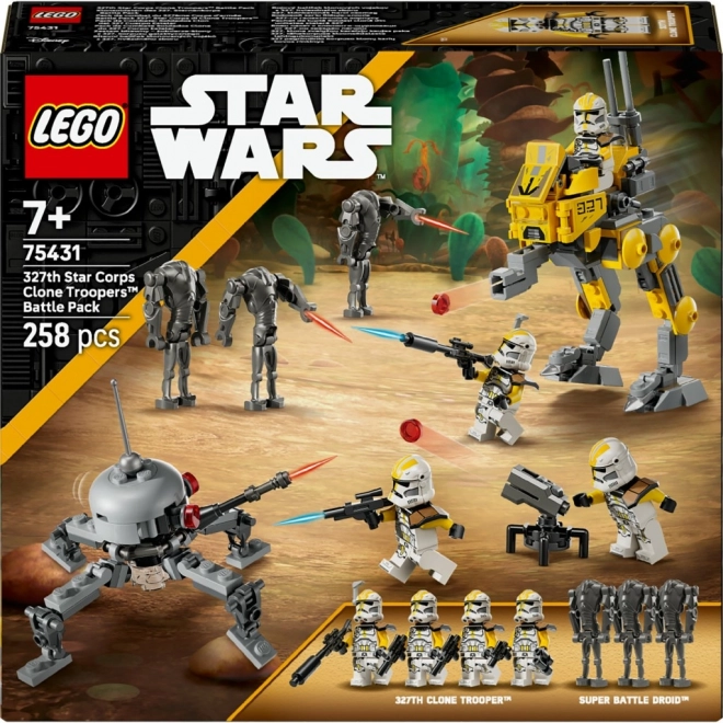 Pachet de luptă LEGO Star Wars al soldaților clonați din corpul stelar 327