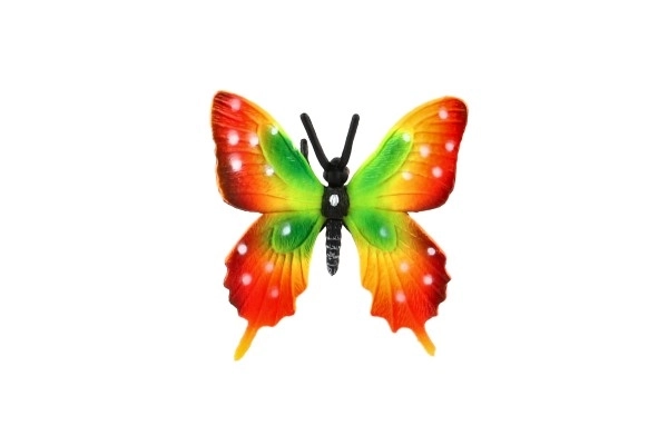 Fluture tropical Papilio colorat din plastic 6cm în pungă