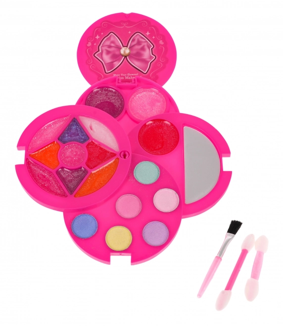 Set cosmetic pentru machiaj copii 5+ cu trusă roz