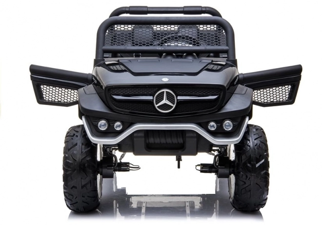 Mașina electrică Mercedes Unimog neagră – negru