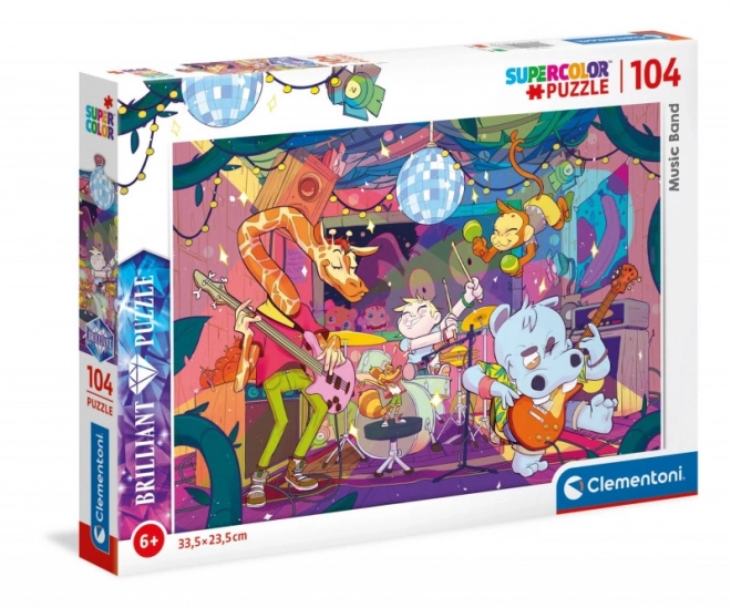 Puzzle Clementoni Brilliant 104 piese - Trupa de Animale