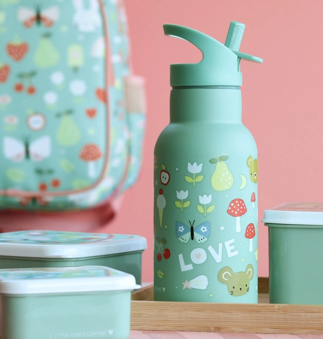 A Little Lovely Company Sticlă de băut din oțel inoxidabil 500 ml – Bucurie