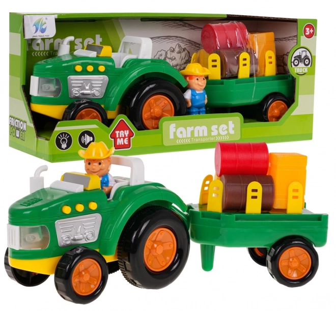 Set tractor cu fermier și accesorii