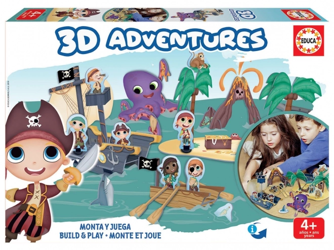 Educa puzzle 3D Insula Piraților 68 piese