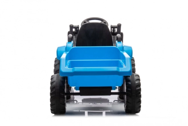 Tractor electric pentru copii cu cupă albastră