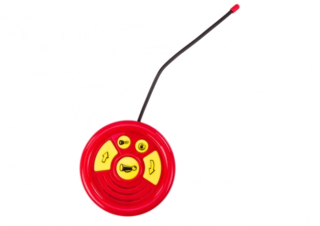 Mașinuță de desene animate cu telecomandă, lumini și sunete roșie