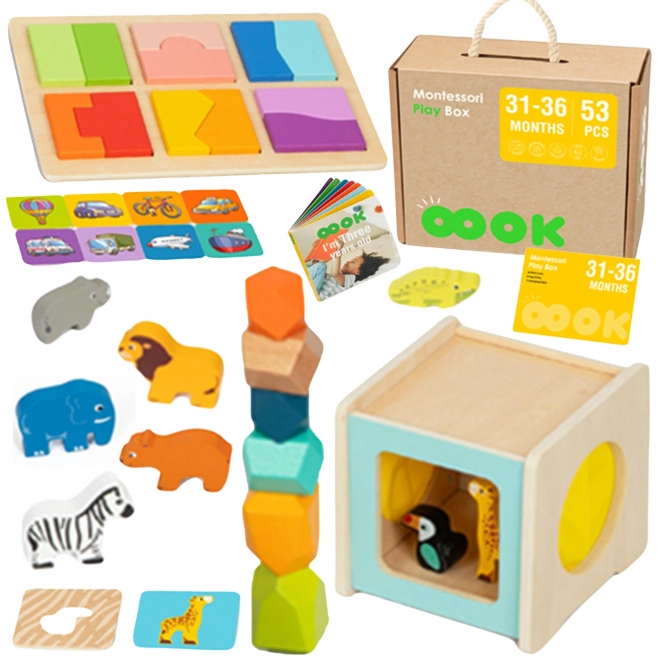 Cutie senzorială montessori 7 în 1 pentru copii