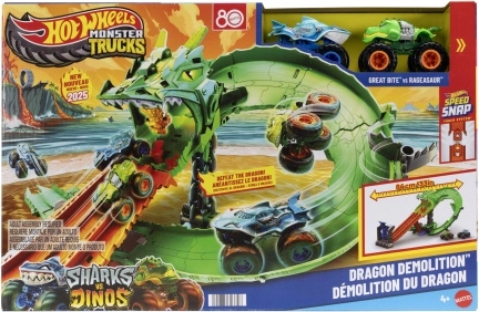 Hot Wheels Monster Trucks Traseu Distrugerea Dragonului