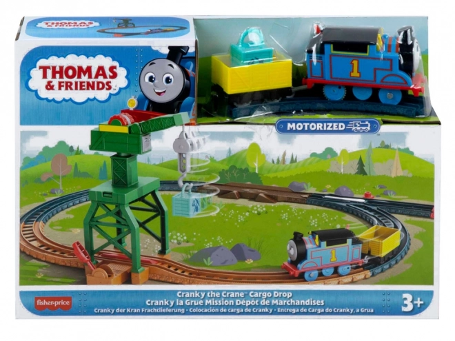 Set complet locomotive Thomas și prietenii cu macara