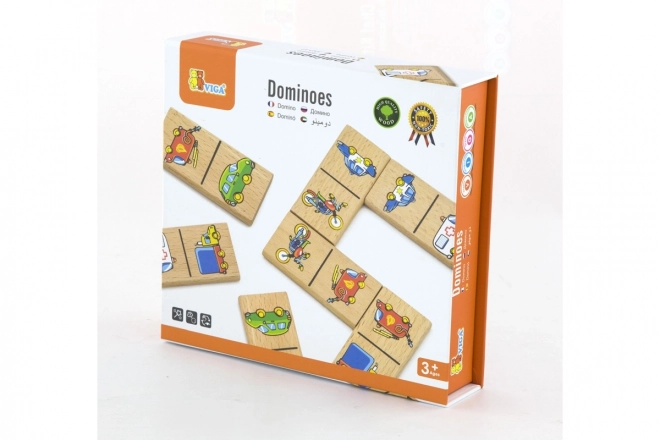 Domino de lemn cu animale domestice