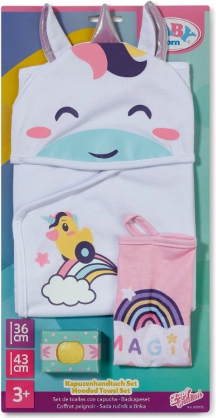 Set Baby born de prosoape cu unicorn și curcubeu