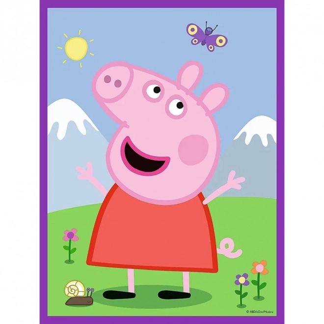 Puzzles duble față Peppa Pig: Bună ziua TREFL BABY MAXI