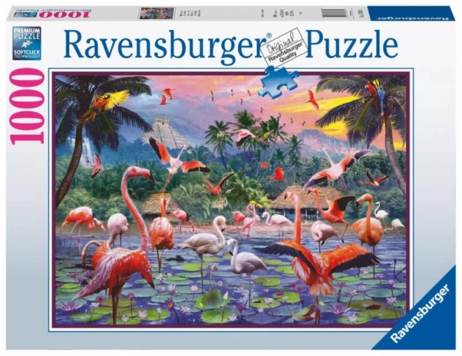 Puzzle flamingo roz 1000 piese Ravensburger