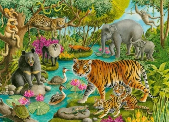 Puzzle Ravensburger Animale din India 60 Piese