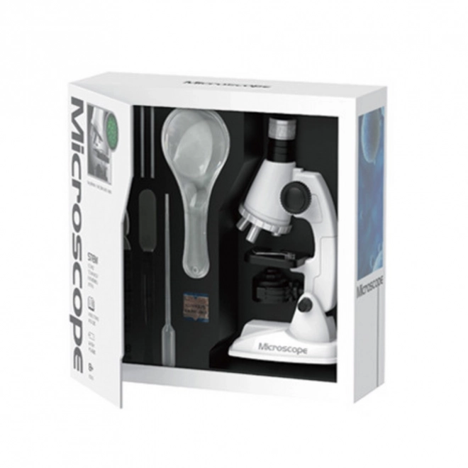 Microscop educativ pentru copii cu accesorii alb