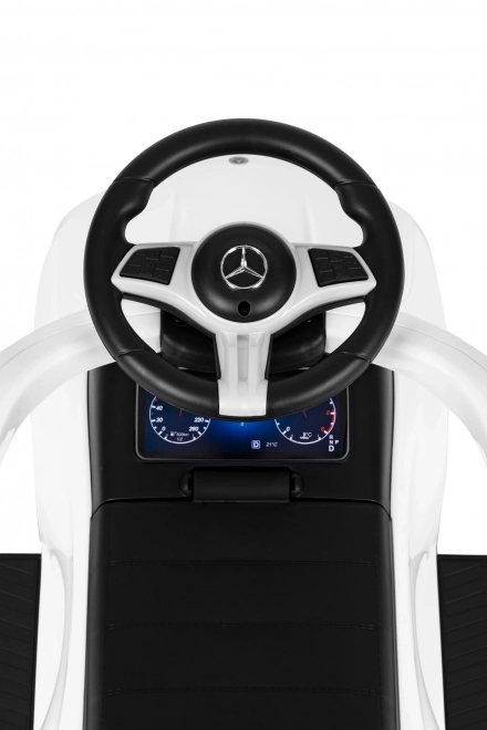 Mașinuță de împins Mercedes C Class cu volan interactiv alb