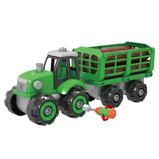 Tractor de asamblat cu lemn