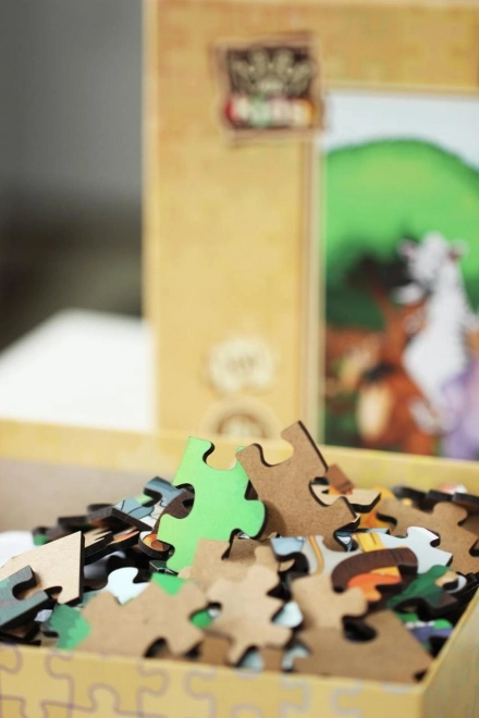Puzzle din lemn foci fericite