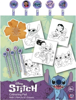 Lilo și Stitch carte de colorat cu creioane colorate