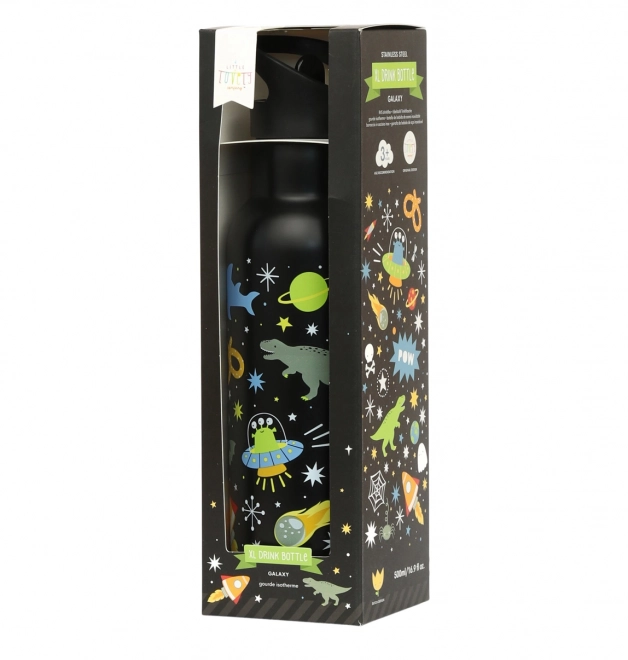 A Little Lovely Company Sticlă de băut din oțel inoxidabil 500 ml – Universul