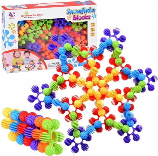 Set de construcție creativ mini waffle fulgi de zăpadă – 72 piese