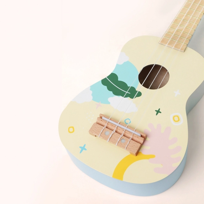 Ukulele din lemn albastru pentru copii Classic World