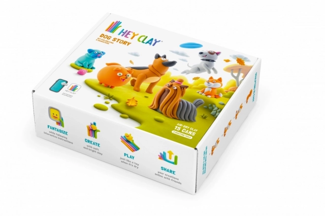 Hey Clay: Povestea câinilor - set de plastilină
