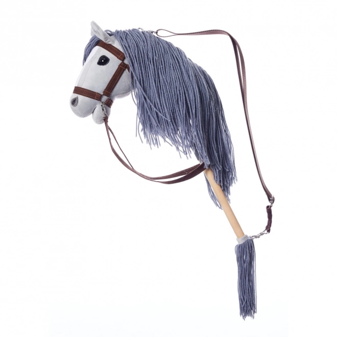 Cal pe băț Hobby Horse HoppiHorse ediție sport A3 gri