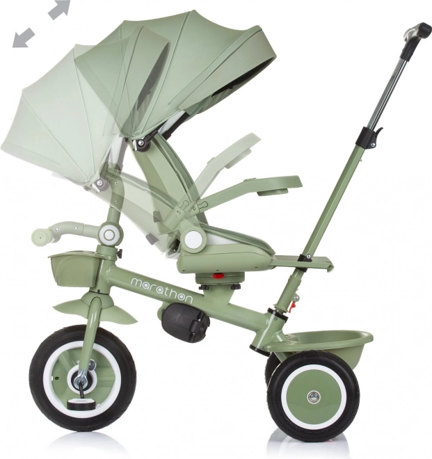Tricicletă Chipolino cu copertină Marathon 2 în 1 verde pastel