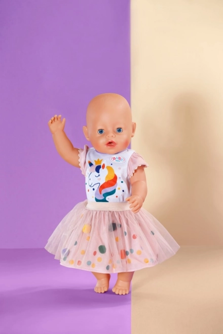 Rochițe tutu cu unicorni Baby Born pentru păpuși