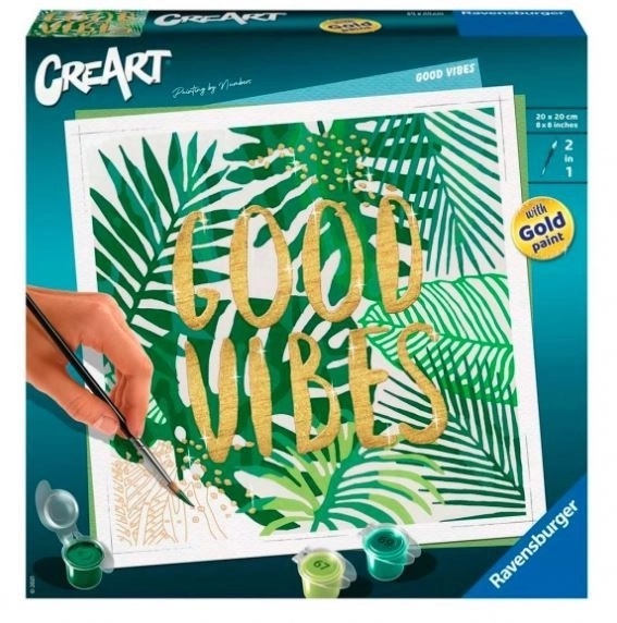 CreArt: Good Vibes pictură pe numere de la Ravensburger